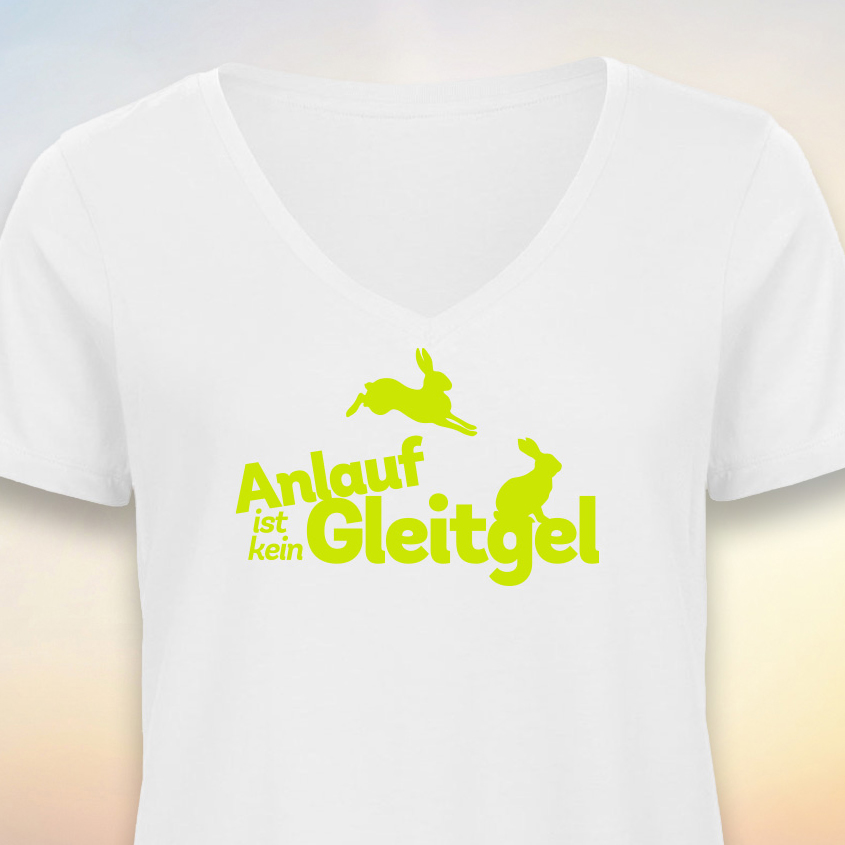 T-Shirt Frauen “Anlauf ist kein Gleitgel” – MalleStyle